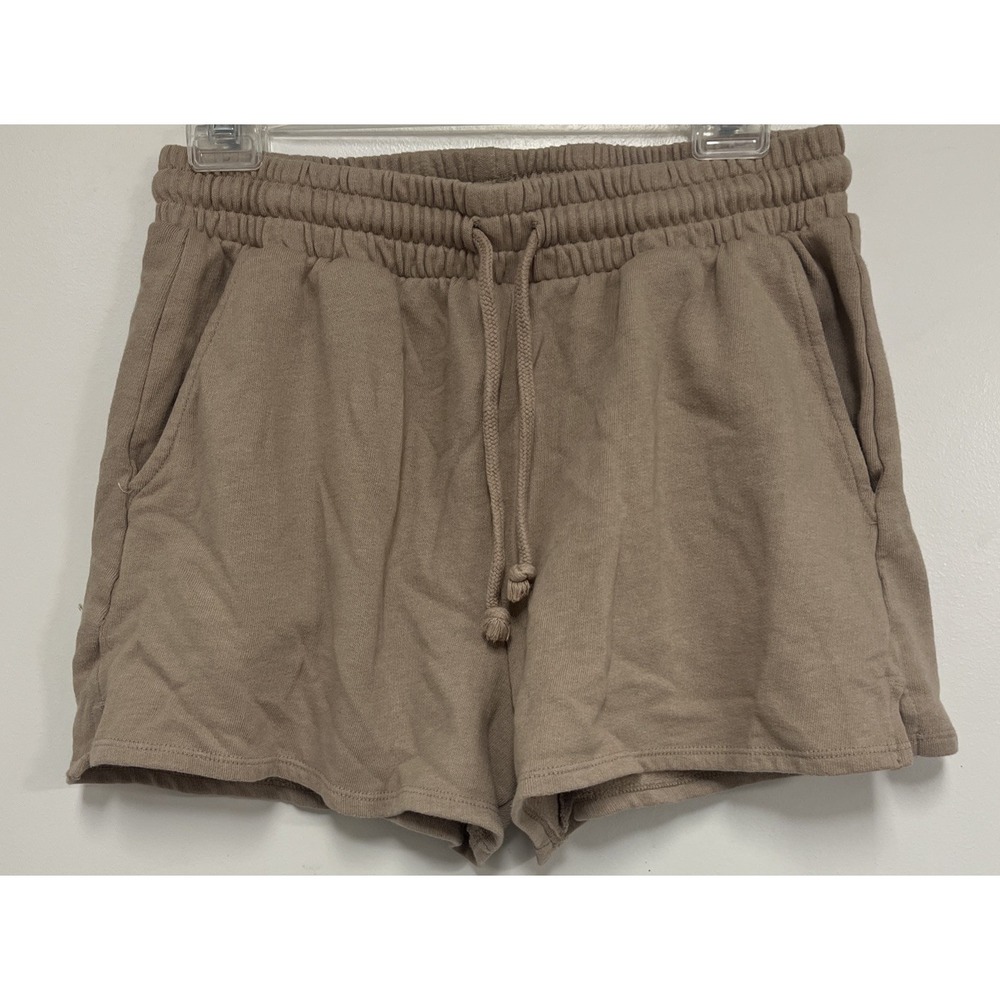 SO The Favorite Dolphin Short Mocha Froth Women Large Drawstring Elastic Waist